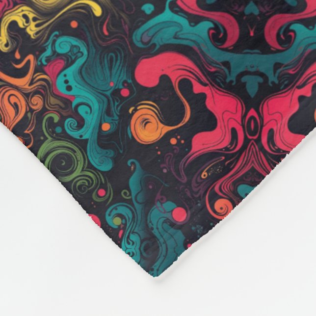 ADOM Vibrant Boho Kalejdoskop Täcke Fleecefilt (Hörn)