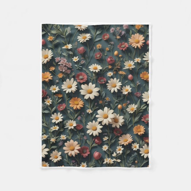 ADOM Vintage Vildblomsängsfilta Fleecefilt (Framsidan)