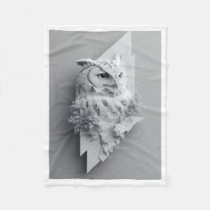 ADOM White Owl Lightning Blanket Fleecefilt