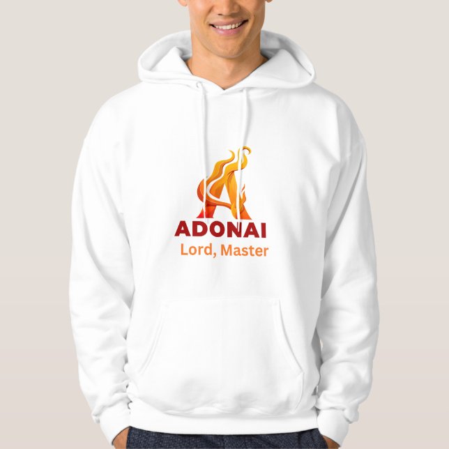 Adonai – Herre och Mästare Kristet Tröja  Hoodie (Framsida)