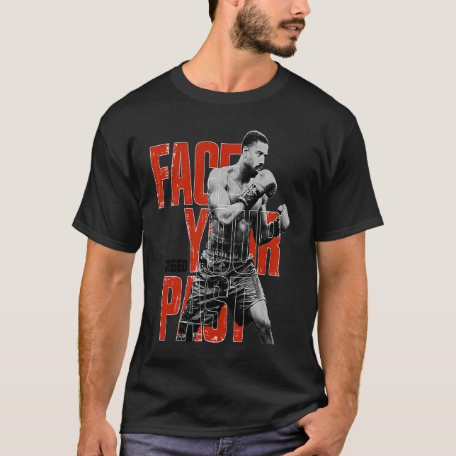 Adonis Creed Face Your Past red typography T Shirt (Framsida)