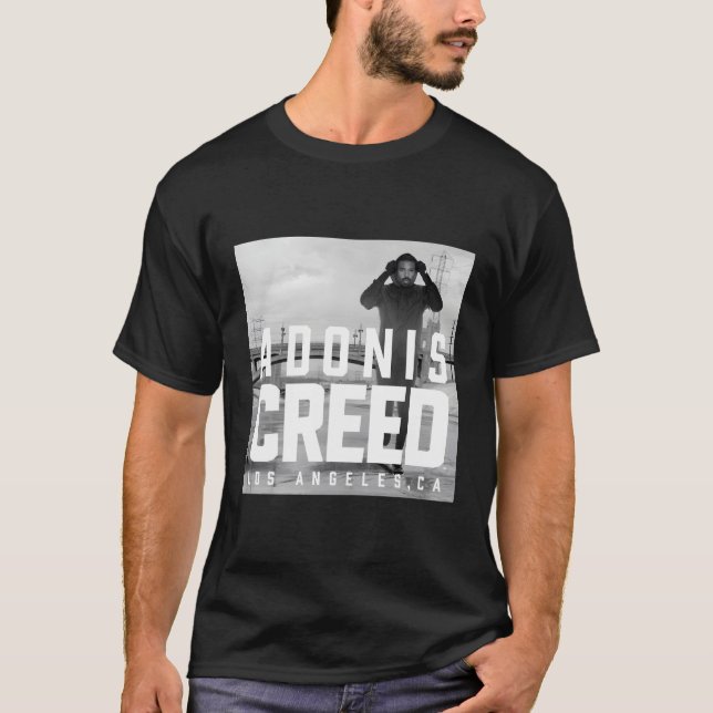 Adonis Creed La Black and White Photography T Shirt (Framsida)