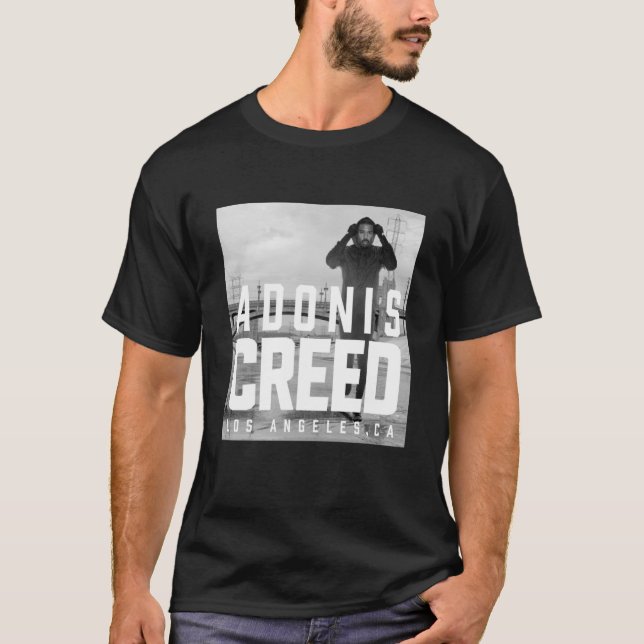 Adonis Creed LA svartvit fotografi T Shirt (Framsida)