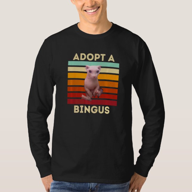 Adopt a Bingus Hairless Sphynx Cat T Shirt (Framsida)