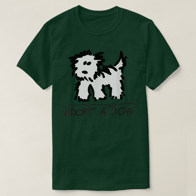 Adopt A Dog   Dog Rescue  Animal Lover  T Shirt (Design framsida)