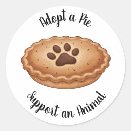 Adopt a Pie Animal Rescue Support Runt Klistermärke