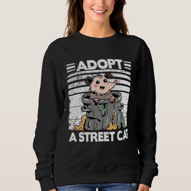 Adopt A Street Cat Opossum Meme Trash Possum  2 T Shirt (Framsida)
