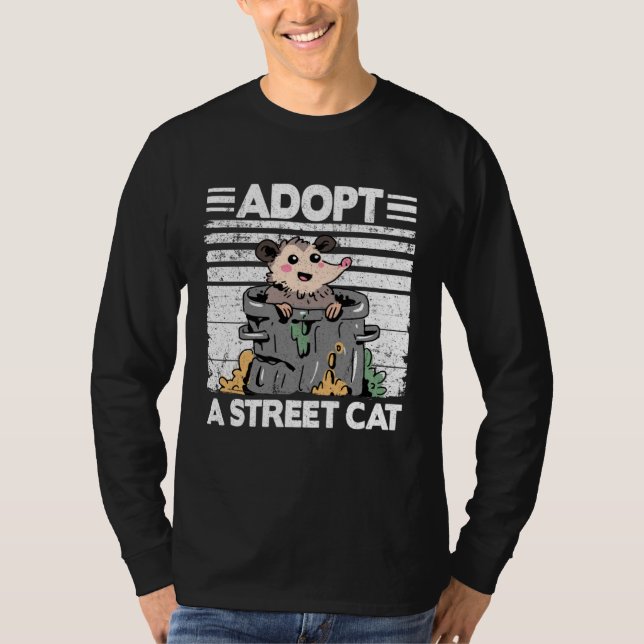 Adopt A Street Cat Opossum Meme Trash Possum  2 T Shirt (Framsida)