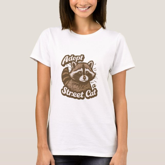 Adopt A Street Cat T Shirt (Framsida)