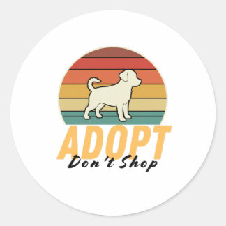 Adopt Do Not Shop - Shelter Pet Awareness Sticker Runt Klistermärke