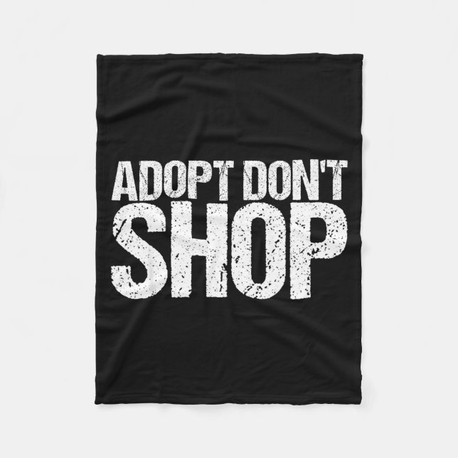 Adopt Don't Shop As An Animal Rescue  Fleecefilt (Framsidan)