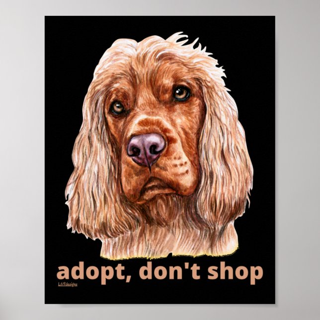 ADOPT, DON'T SHOP (Engelska Cocker Spain) Poster (Framsidan)