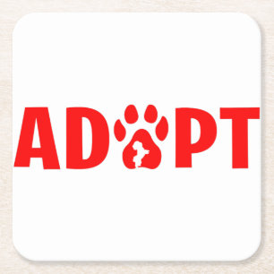 Adopt Dont Shop - Havanese Underlägg Papper Kvadrat