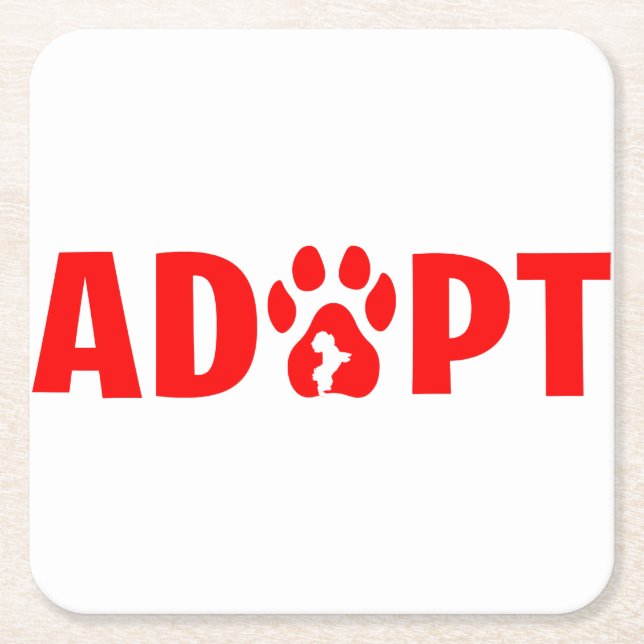 Adopt Dont Shop - Havanese Underlägg Papper Kvadrat (Framsidan)