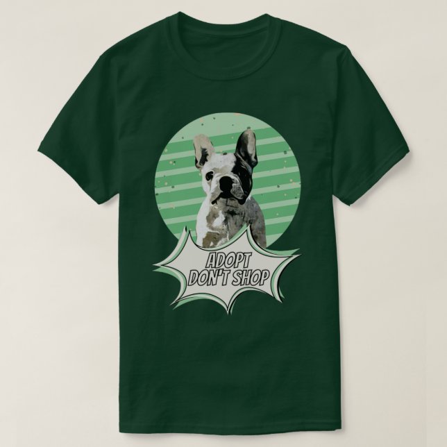 Adopt Dont Shop Hund älskare Rädding Ras T Shirt (Design framsida)