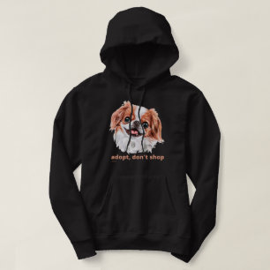 ADOPT, DON'T SHOP (Japanska spanjoren), söt hund Hoodie