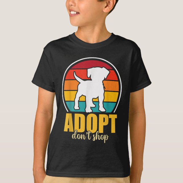 Adopt Dont Shop T Shirt (Framsida)