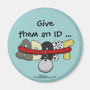 ADOPT med Collar-Ge Them och ID Magnet