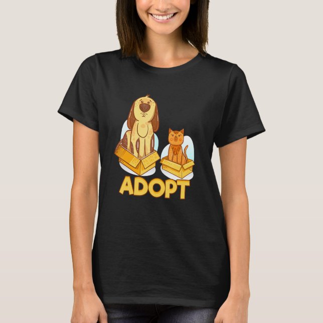 Adopt Pet Sitter T Shirt (Framsida)