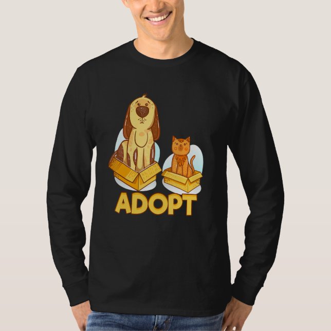 Adopt Pet Sitter T Shirt (Framsida)