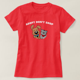 Adopt Shop inte Hund Cat T-Shirt