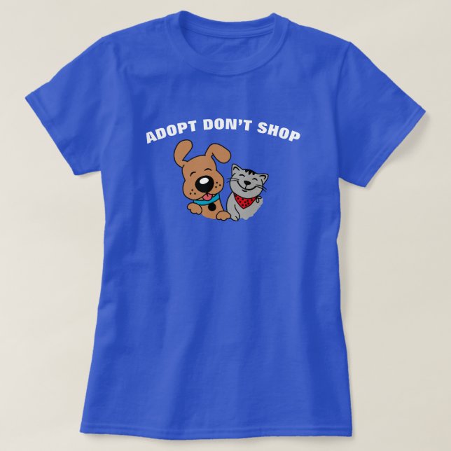 Adopt Shop inte Hund Cat T-Shirt (Design framsida)