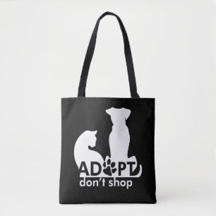 Adopt Shop inte Hund Cat White Tygkasse
