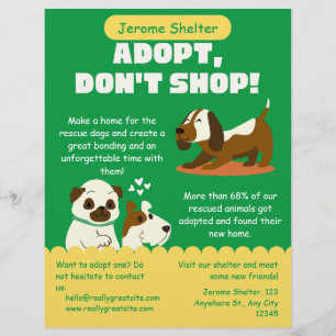 Adopt Shop inte Pet Shelter Reklamblad
