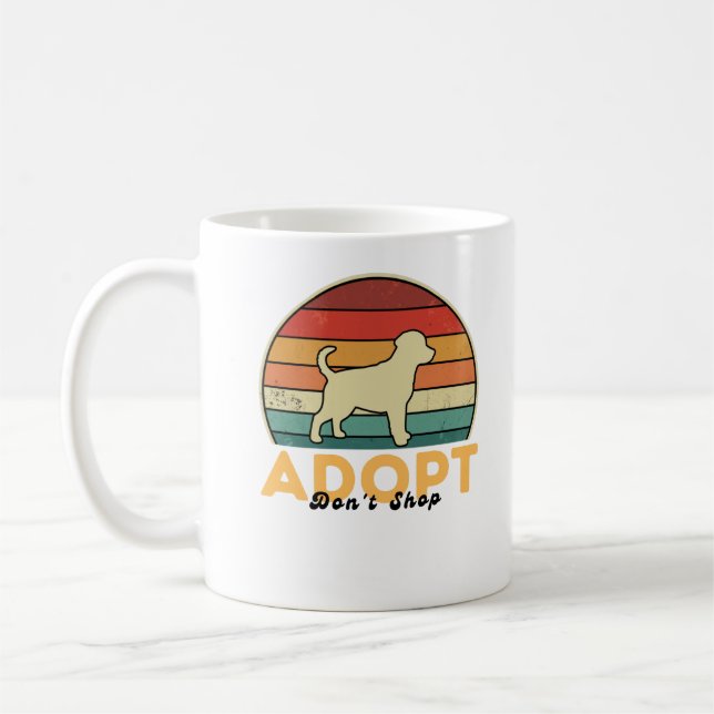 Adopt Shop - Rädding Hund älskare Coffee Mugg (Vänster)