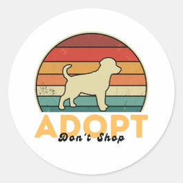 Adopt Shop - Shelter Pet Day Awareness Runt Klistermärke