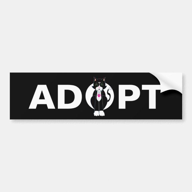 Adopt Tuxedo Vild katt Bildekal (Framsidan)