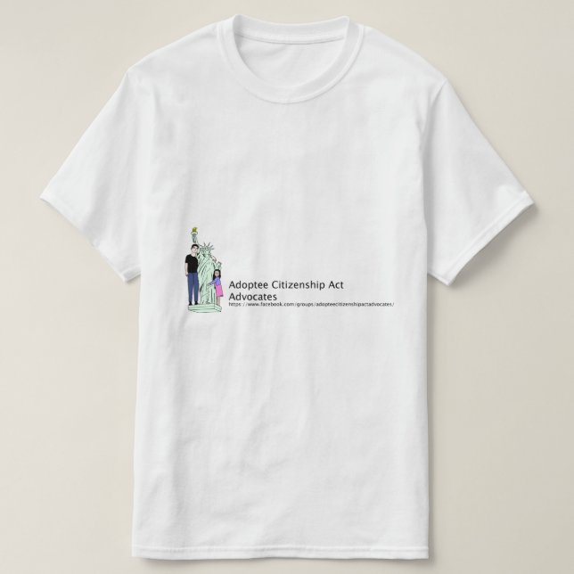 Adopteemedborgarskap agerar t-shirt (Design framsida)