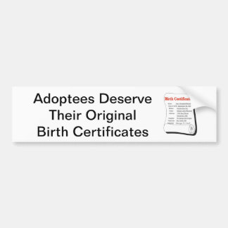 Adoptees förtjänar OBCs Bildekal
