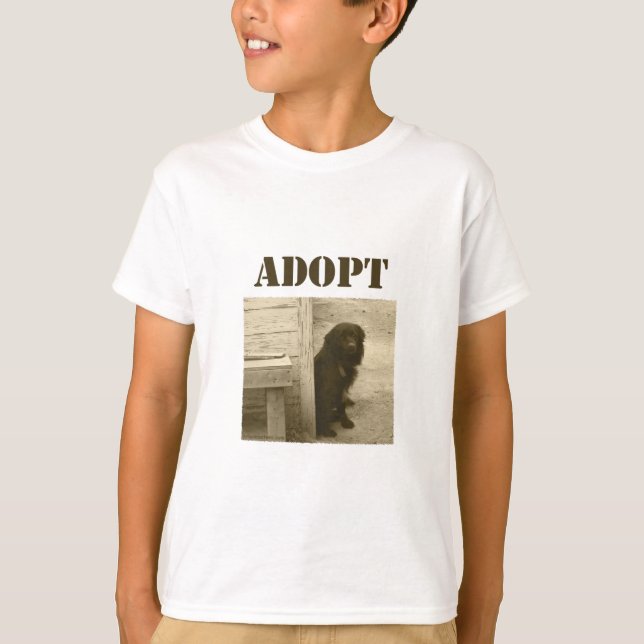 Adoptera den tillfälliga hunden tee shirt (Framsida)