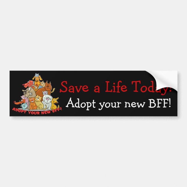 Adoptera din nya BFF! Bildekal (Framsidan)