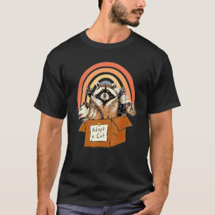 Adoptera En Förbjuden Katt Tvättbjörn Sommar Regnb T Shirt