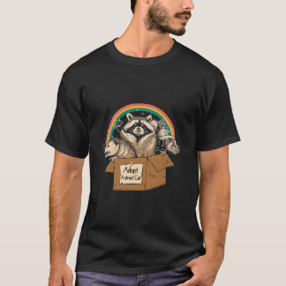 Adoptera En Gatu Opossum Tvättbjörn Skunk T Shirt