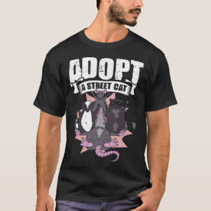 Adoptera en gatukatt Gatukatt Skräp Djur Possum  T Shirt