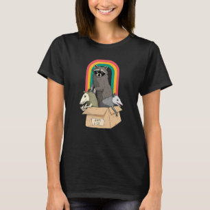 Adoptera en gatukatt Rolig opossum tvättbjörn skun T Shirt
