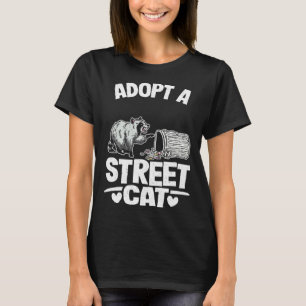 Adoptera En Gatukatt Skräp Sopträask Tvättbjörn 2 T Shirt