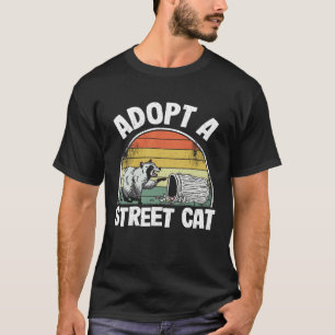 Adoptera En Gatukatt Skräp Sopträask Tvättbjörn 5 T Shirt