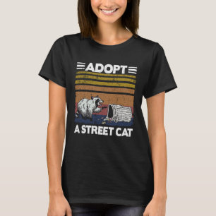 Adoptera En Gatukatt Skräp Sopträse Tvättbjörn Rac T Shirt