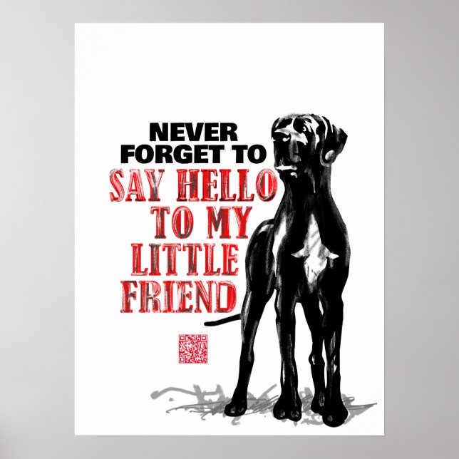 Adoptera en Grand Danois Poster (Framsidan)