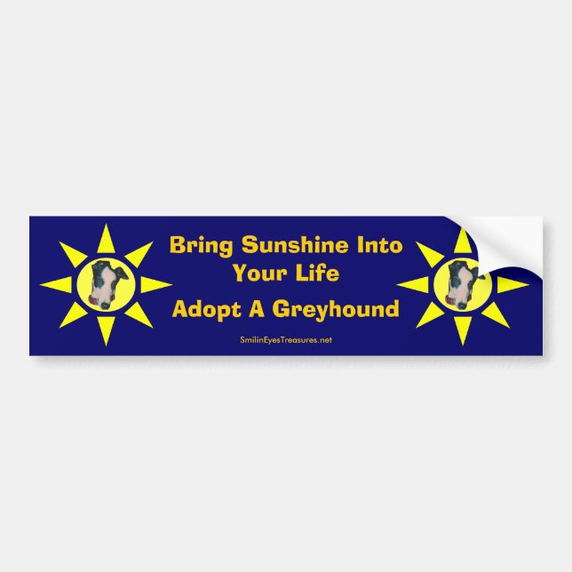 Adoptera en Greyhound Solsken i livet dekal (Framsidan)