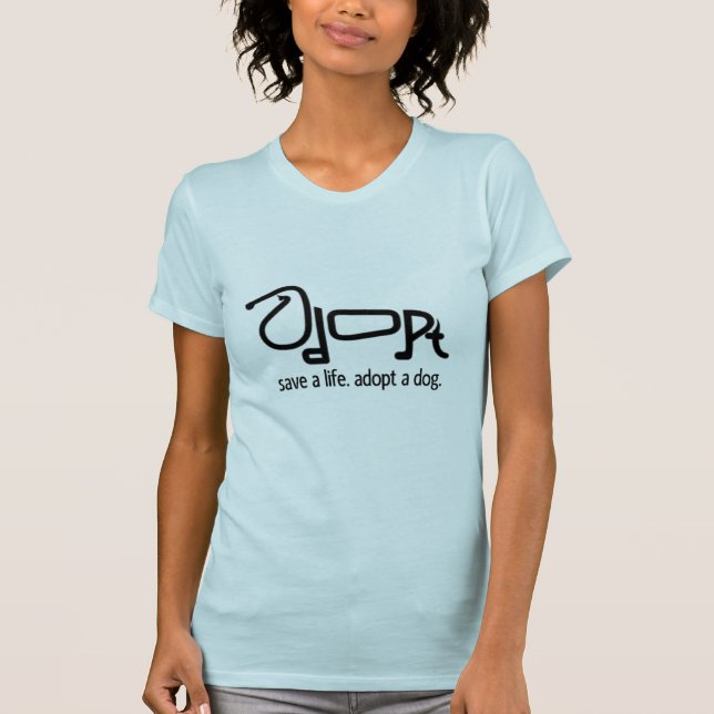 adoptera en hund tee shirt (Framsida)