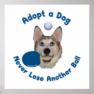 Adoptera en hundPing Pong Poster
