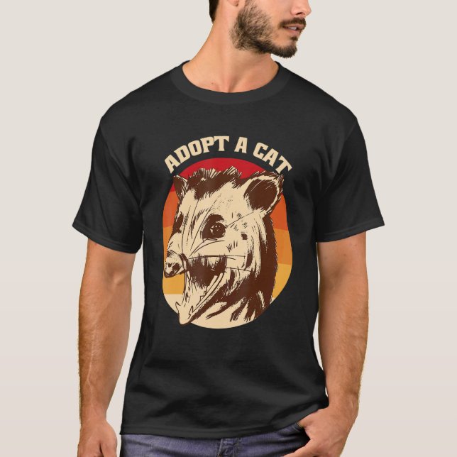 Adoptera en katt Awesome Possum T Shirt (Framsida)