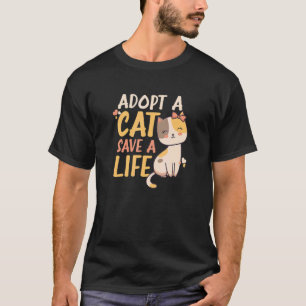 Adoptera en katt rädda ett liv Kattadoption T Shirt