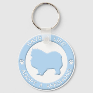 Adoptera en Keeshond Keychain Nyckelring