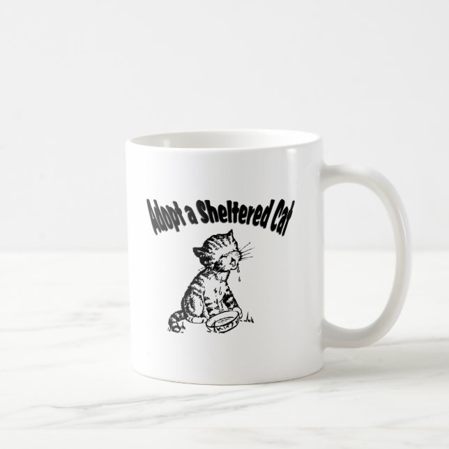 Adoptera en skyddad katt kaffemugg (Höger)